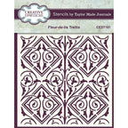 Creative Expressions Fleur-de-lis Trellis 6x6 Stencil cest151