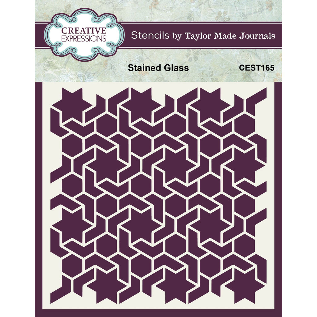 Creative Expressions Stained Glass 6x6 Stencil cest165