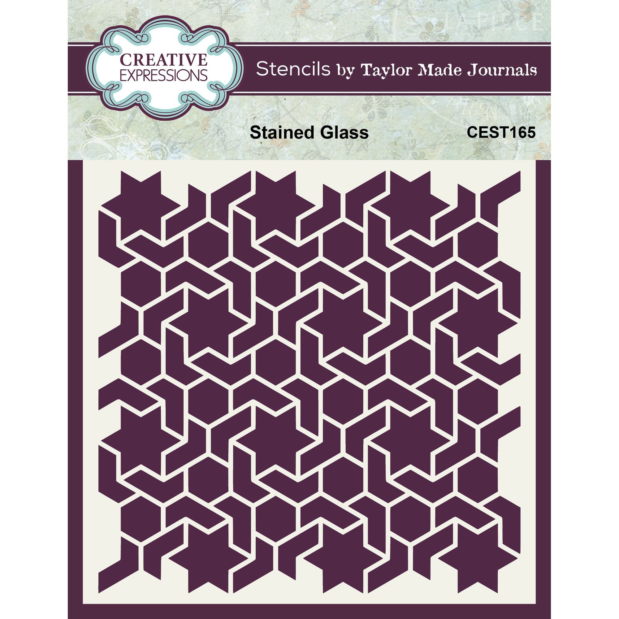 Creative Expressions Stained Glass 6x6 Stencil cest165