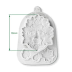 Cosmic Shimmer Forest Leaf Green Man Silicone Mold cf0072-cs dimensions