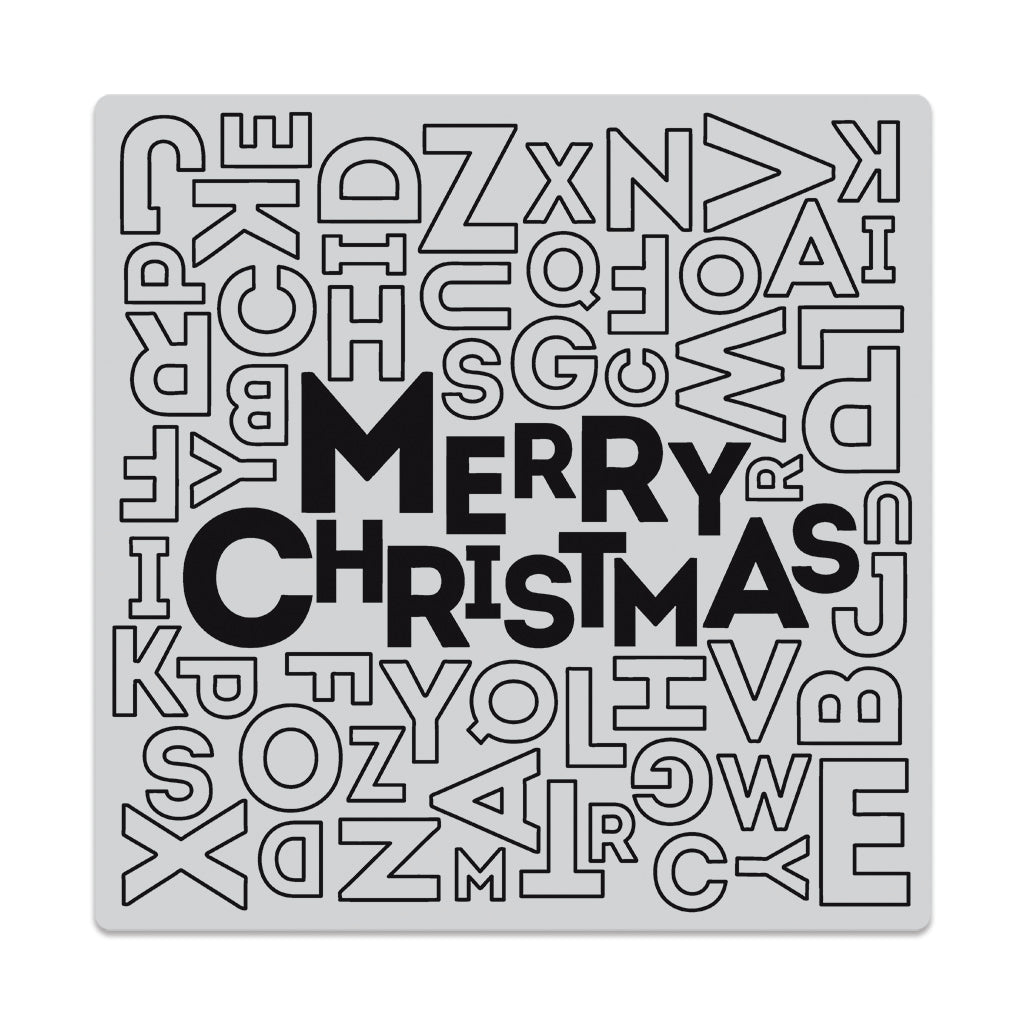 Hero Arts Cling Stamp Merry Christmas Letter Bold Prints cg921
