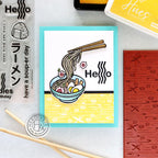 Hero Arts Cling Stamp Origami Paper Bold Prints cg935 hello