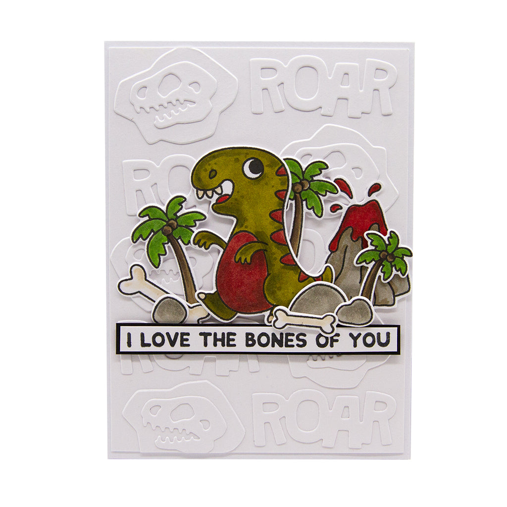 Tonic Rawr-Some Dinosaurs Stamp And Die Set sc25 I love the bones of you