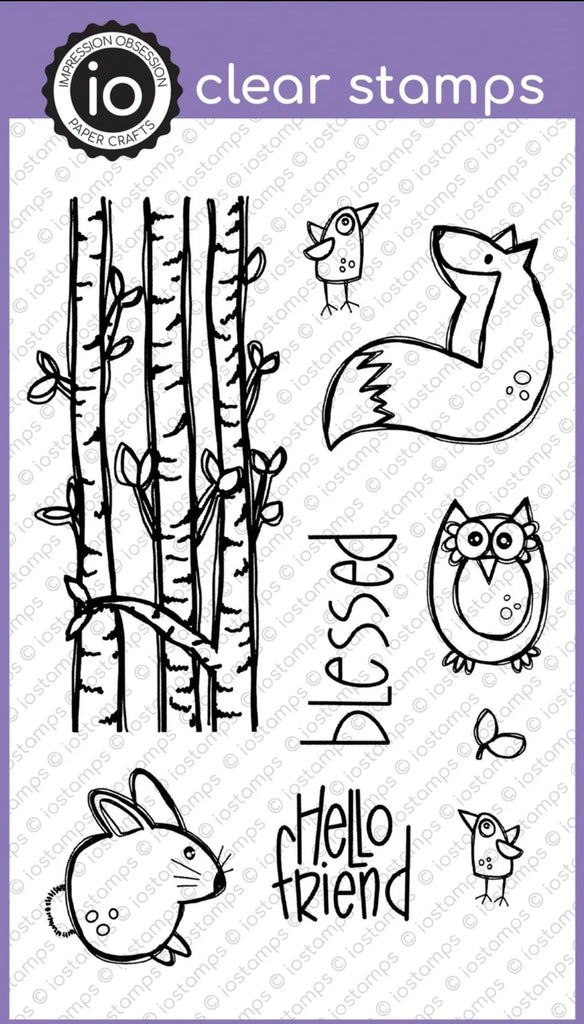 Impression Obsession Clear Stamps Woodland Friends cl1243