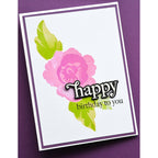 Memory Box Bold Cheerful Floral Clear Stamp and Die Set cl5279d happy birthday