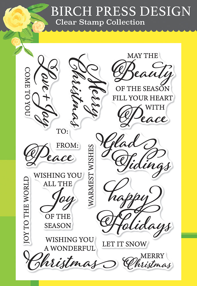Birch Press Design Glad Tidings Clear Stamps cl8164