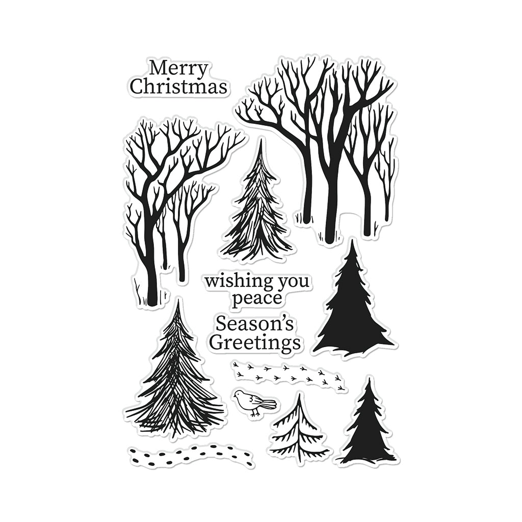 Hero Arts Clear Stamps Winter Trees cm731