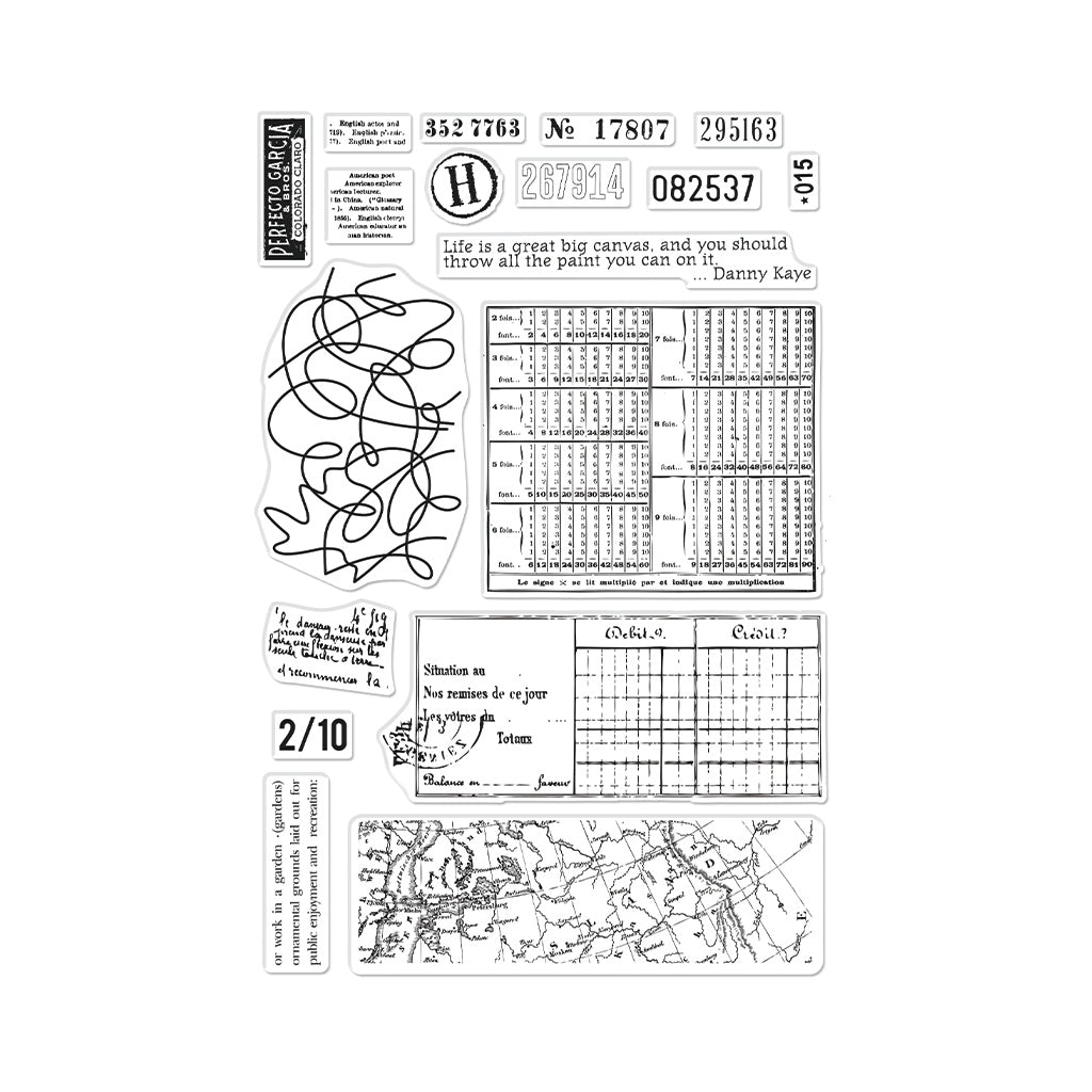 Hero Arts Clear Stamps Vintage Map and Ledger cm739