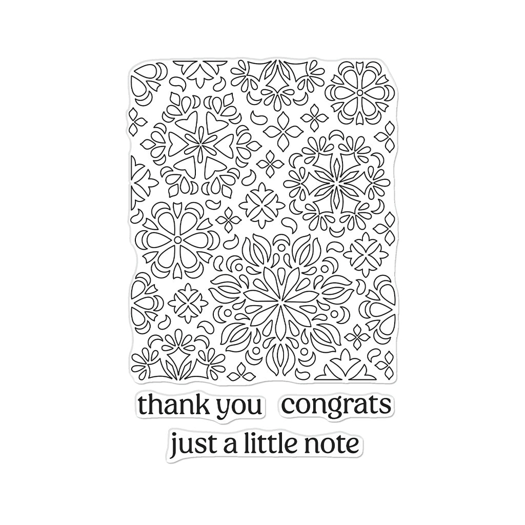 Hero Arts Clear Stamps Mandala Flower Pattern cm741