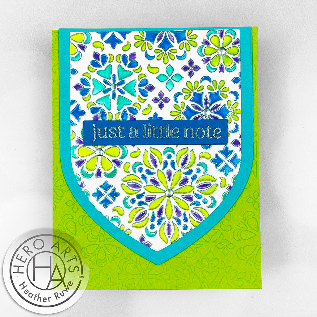 Hero Arts Clear Stamps Mandala Flower Pattern cm741 a little note
