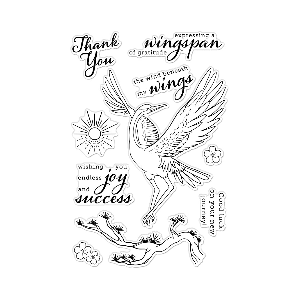 Hero Arts Clear Stamps Crane Wishes cm758