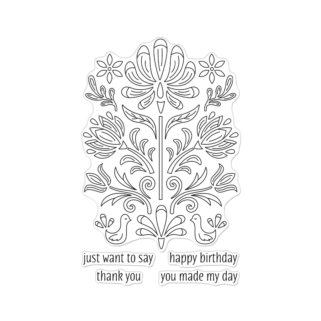 Hero Arts Clear Stamps Folk Art cm760