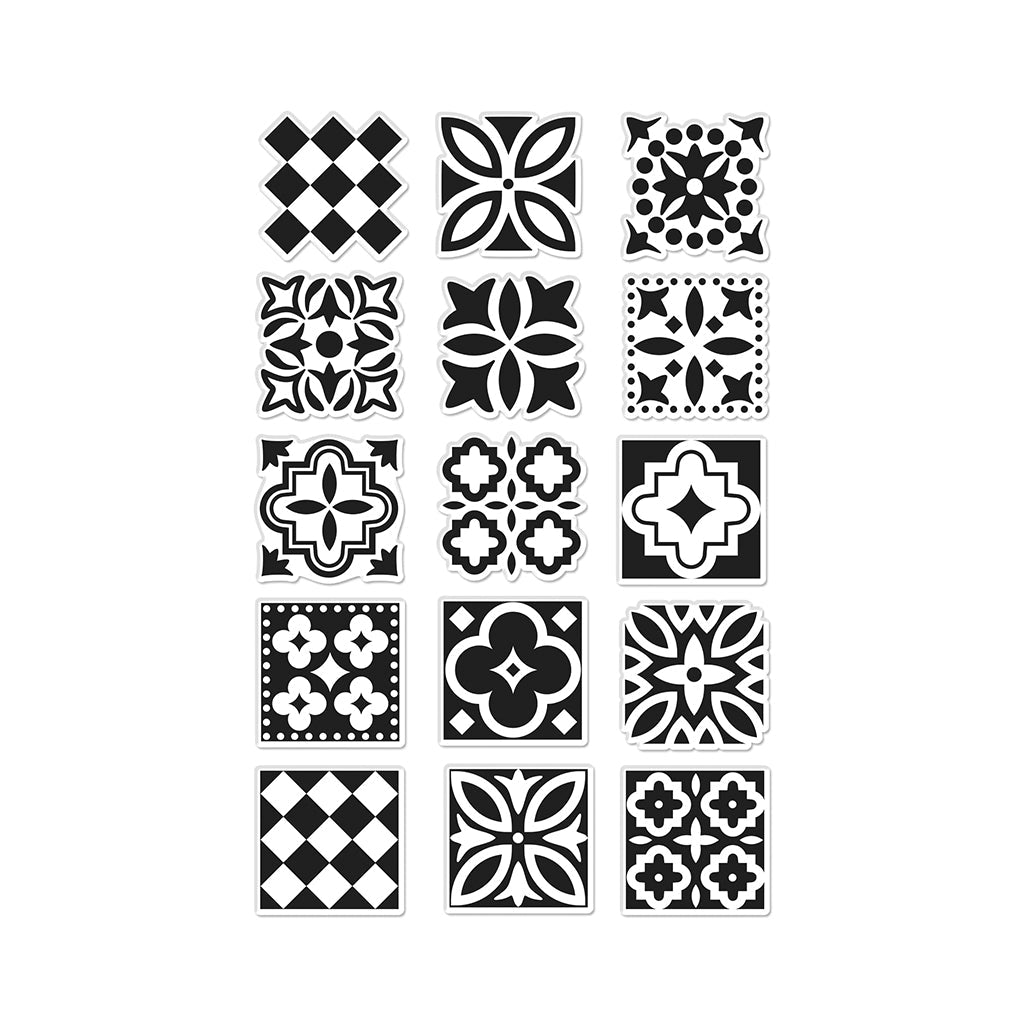Hero Arts Decorative Tiles Clear Stamps cm763