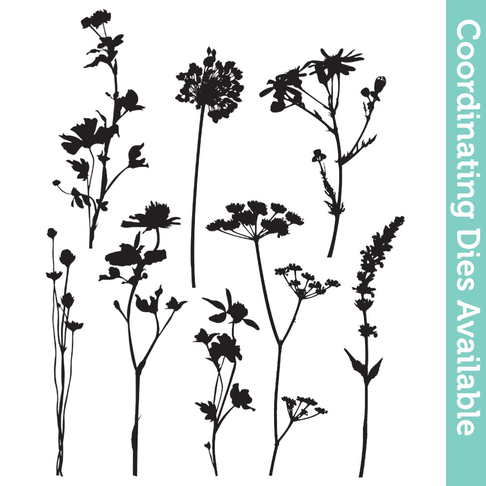 Tim Holtz Cling Rubber Stamps Wildflowers cms253