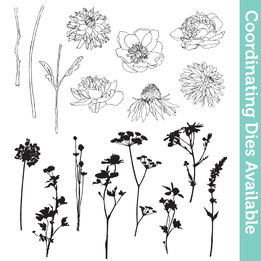 Tim Holtz Cling Rubber Stamps Mini Bouquet cms269