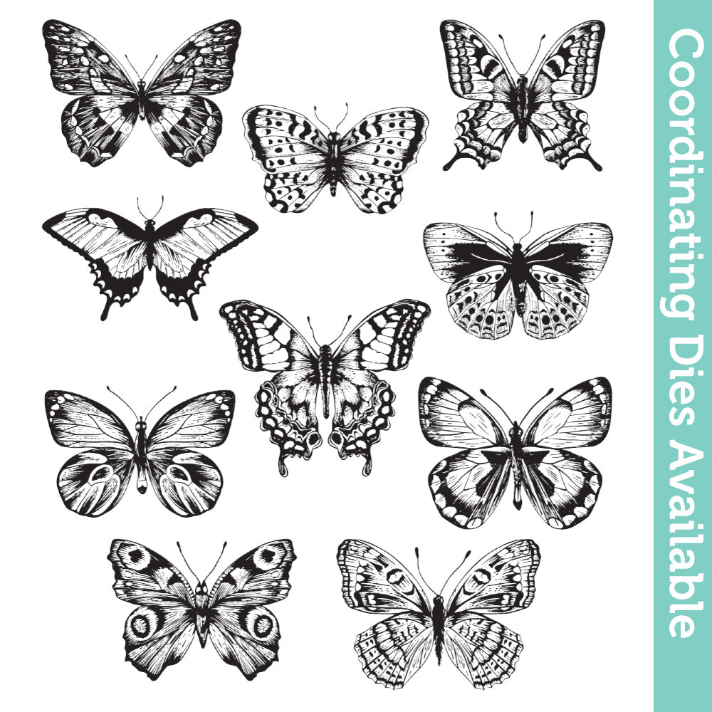 Tim Holtz Cling Rubber Stamps Flutter cms294