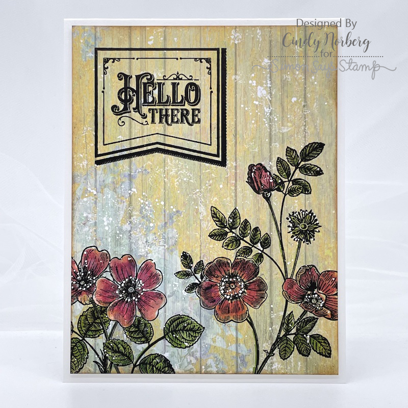 Simon Says Clear Stamps Etched Greetings sss202519c Hello Card | color-code:ALT08