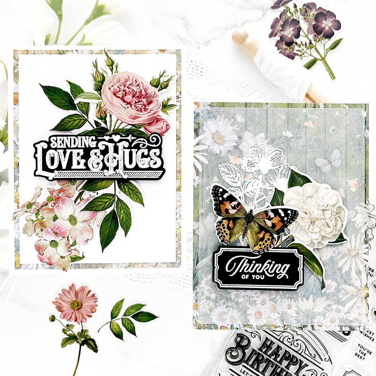 Simon Says Clear Stamps Etched Greetings sss202519c Vintage Greeting Cards  | color-code:ALT01