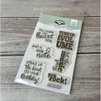 Karen Burniston Music Sentiments Clear Stamps cs002