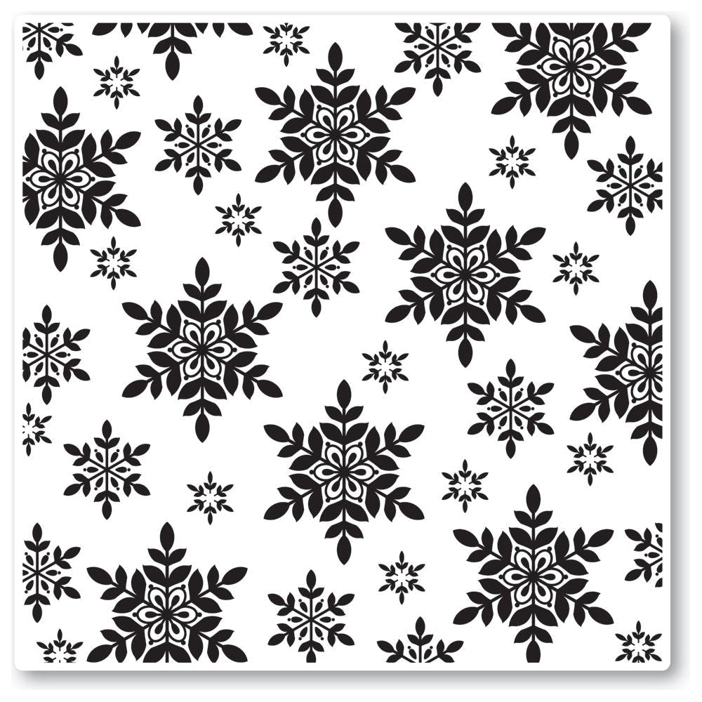 Memory Box Aurora Snowflake Frame Cling Stamp cs2083