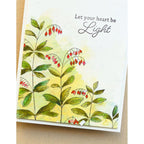 Memory Box Leaves and Berries Cling Stamps cs2084 light