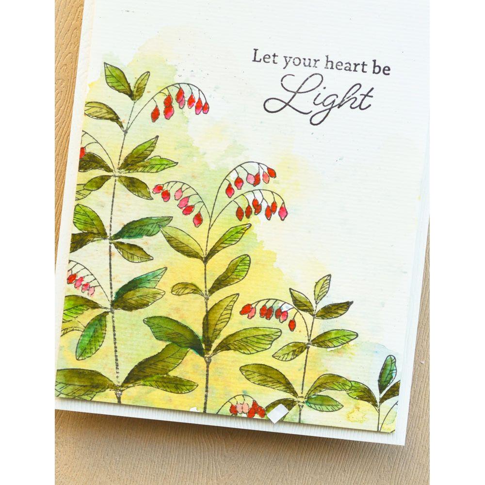 Memory Box Leaves and Berries Cling Stamps cs2084 light