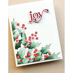 Memory Box Leaves and Berries Cling Stamps cs2084 joy