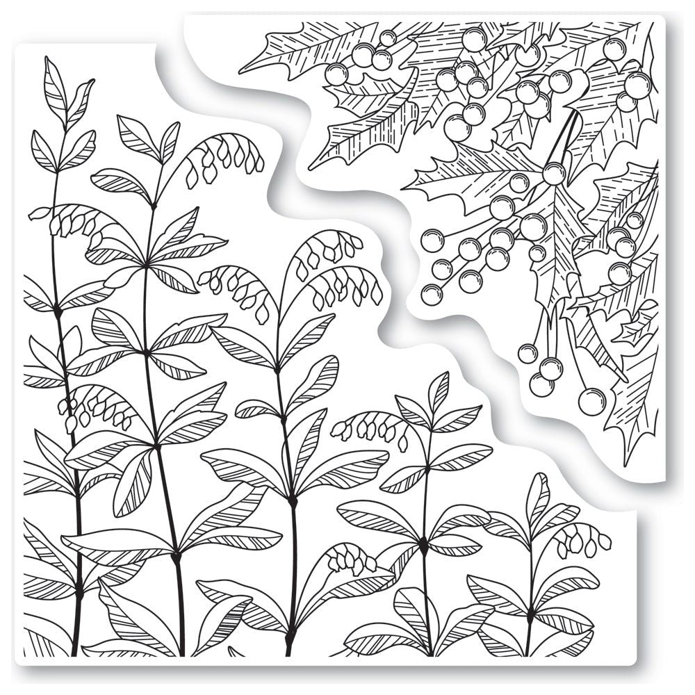 Memory Box Leaves and Berries Cling Stamps cs2084
