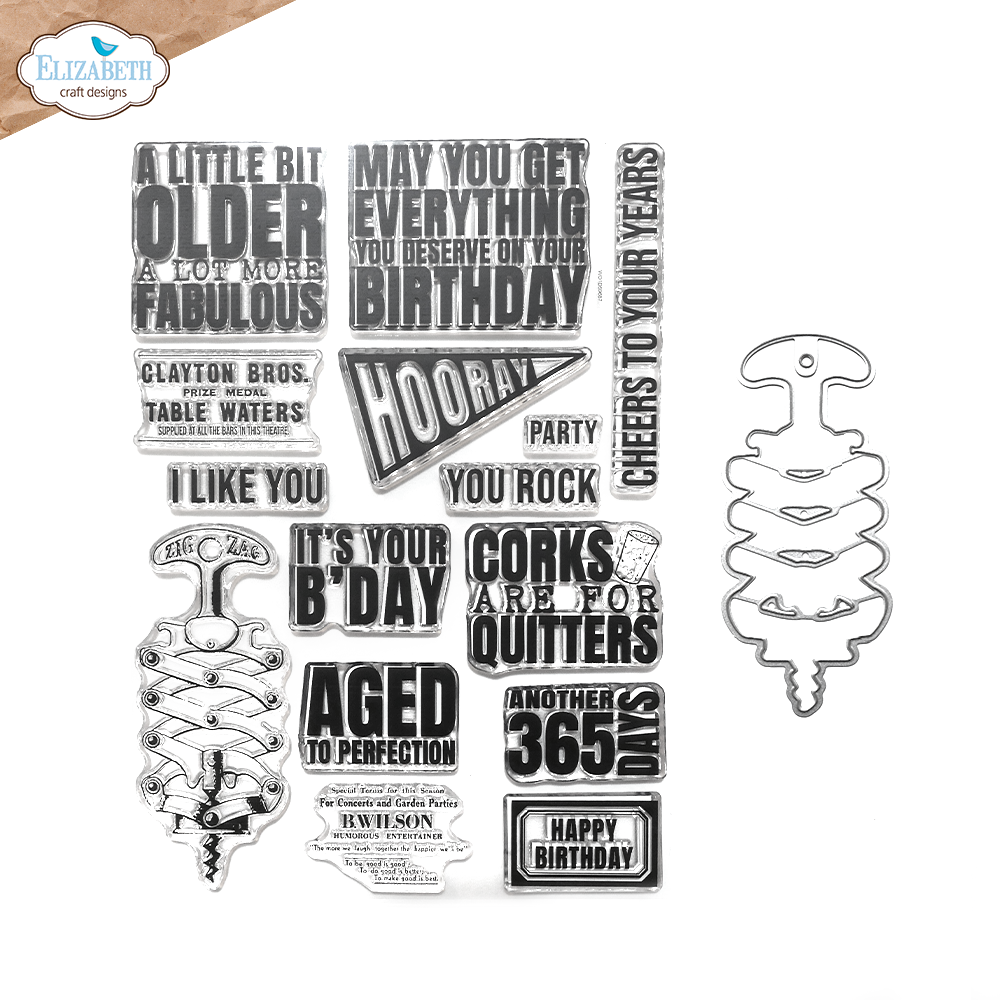 Elizabeth Craft Designs Celebrations Stamp and Die Set cs337