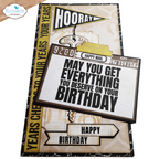 Elizabeth Craft Designs Celebrations Stamp and Die Set cs337 hooray