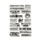 Elizabeth Craft Designs Sport Sentiments Clear Stamps cs412