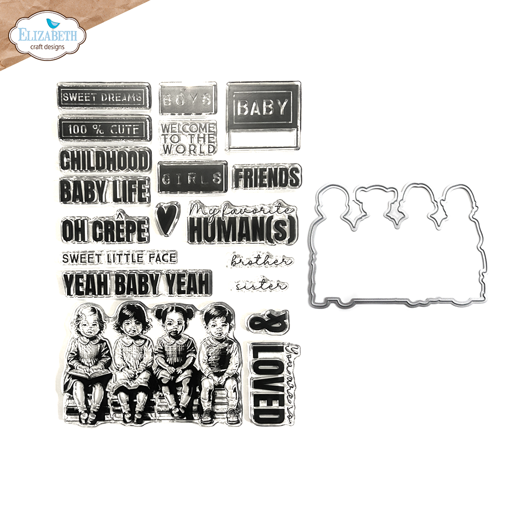Elizabeth Craft Designs Favorite Humans Stamp and Die set csd355