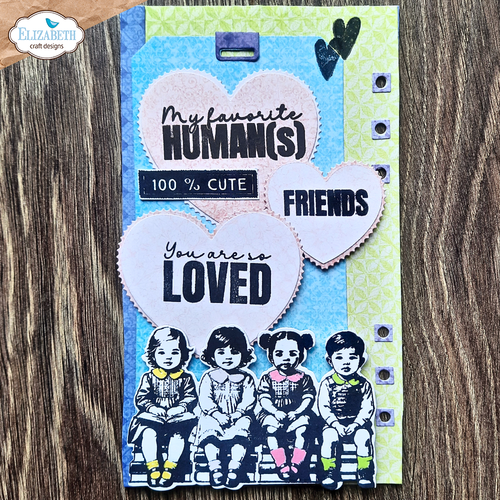 Elizabeth Craft Designs Favorite Humans Stamp and Die set csd355 you are loved