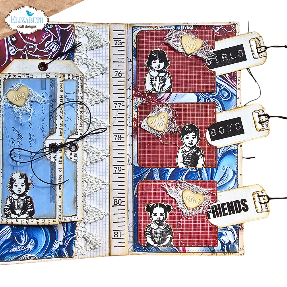 Elizabeth Craft Designs Favorite Humans Stamp and Die set csd355 girls boys