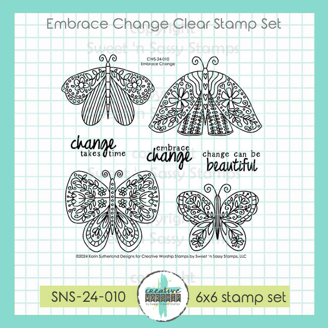 Sweet 'N Sassy Embrace Change Clear Stamps cws-24-010