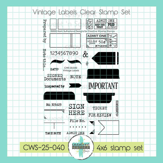 Creative Worship Vintage Labels Tabs Tickets And More Stamps And Dies Bundle