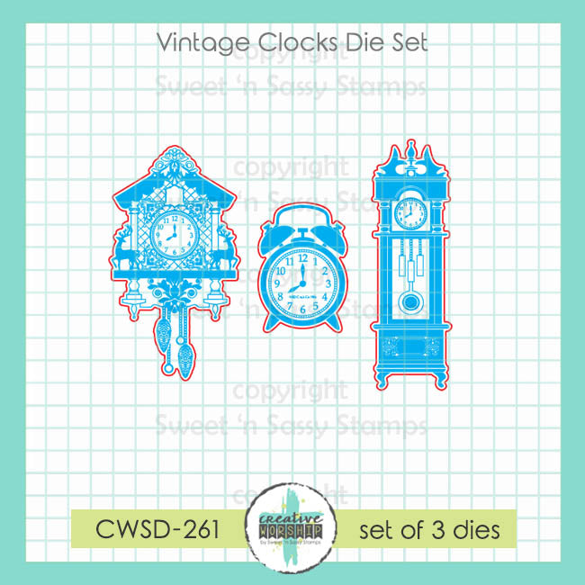 Sweet 'N Sassy Vintage Clocks Dies cwsd-261