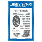 Whimsy Stamps Military Honoring All Clear Stamps CWSD447