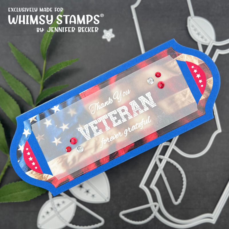 Whimsy Stamps Military Honoring All Clear Stamps CWSD447 Veteran