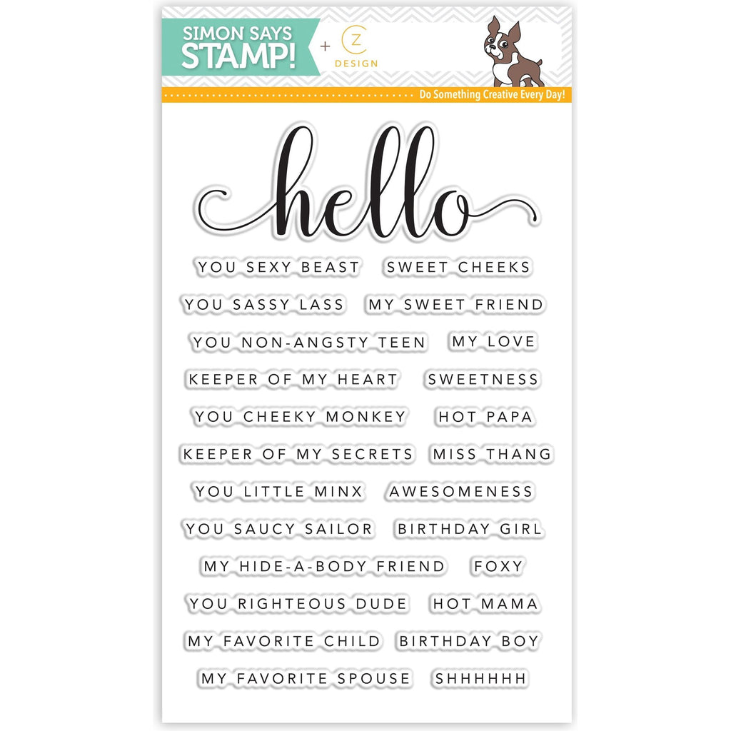 CZ Design Clear Stamps HELLO YOU CZ08