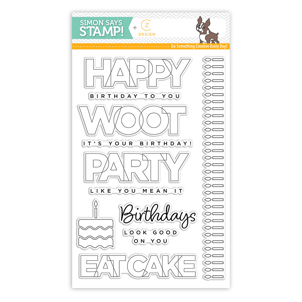 CZ Design Clear Stamps BIRTHDAY PALOOZA cz12