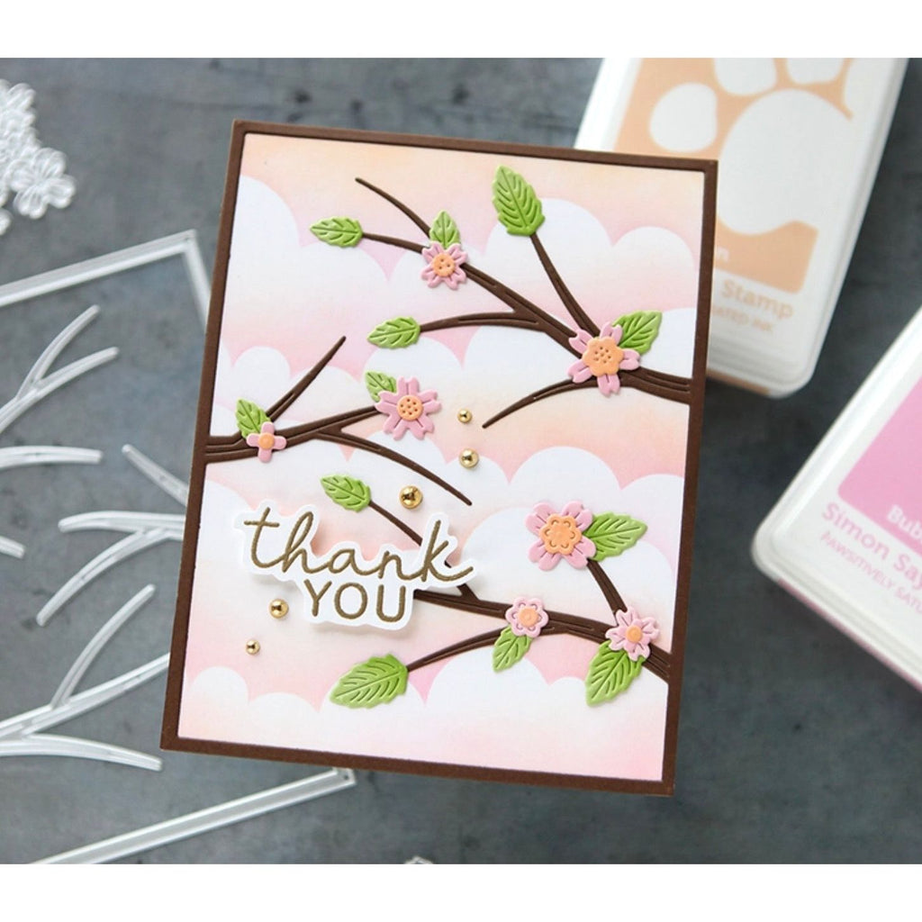 CZ Design Clear Stamps Thank You Basics cz393c Rain or Shine Thank You Card | color-code:ALT04