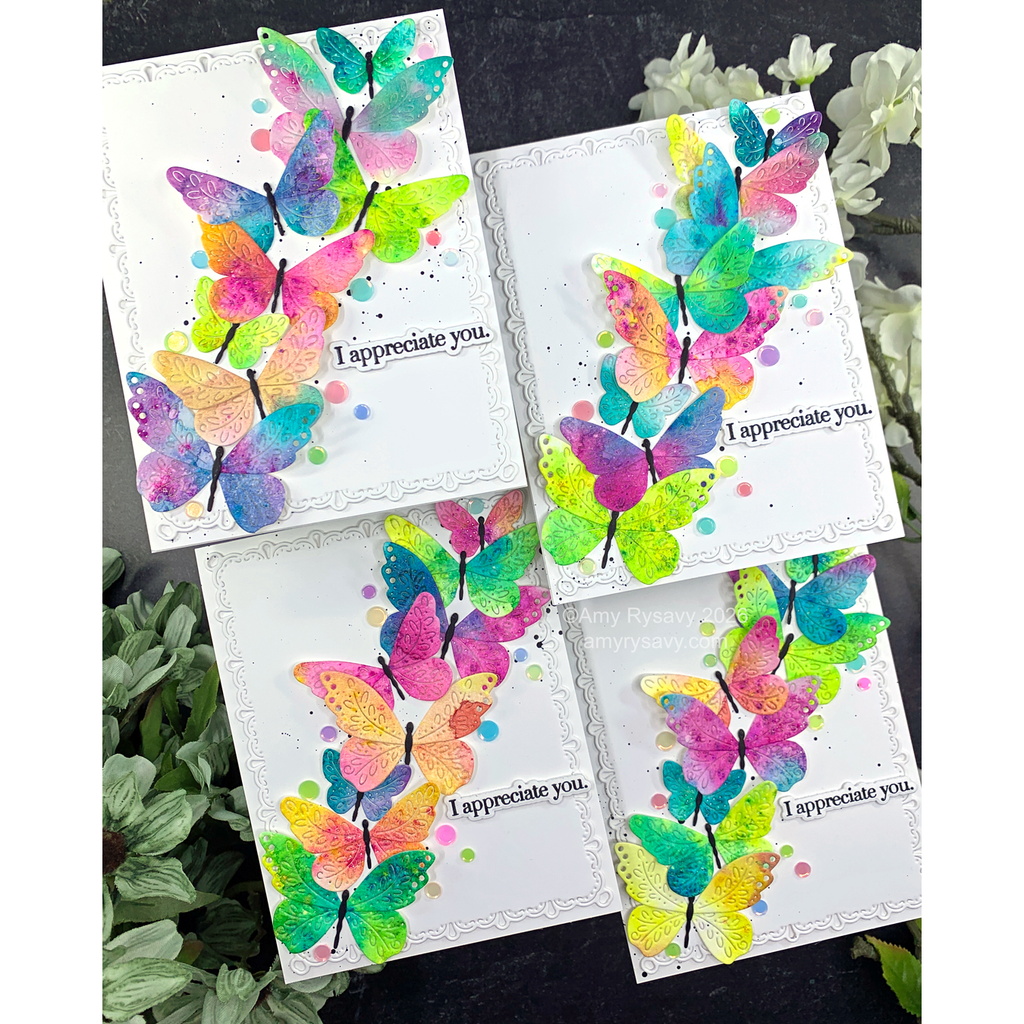 CZ Design Bereavement Thank Yous Wafer Dies czd292c In My Heart Butterfly Thank You Cards  Amy Rysavy | color-code:ALT01