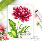 CZ Design Classic Friendship Wafer Dies czd291c Always There Floral Miss You Card Suzy Plantamura