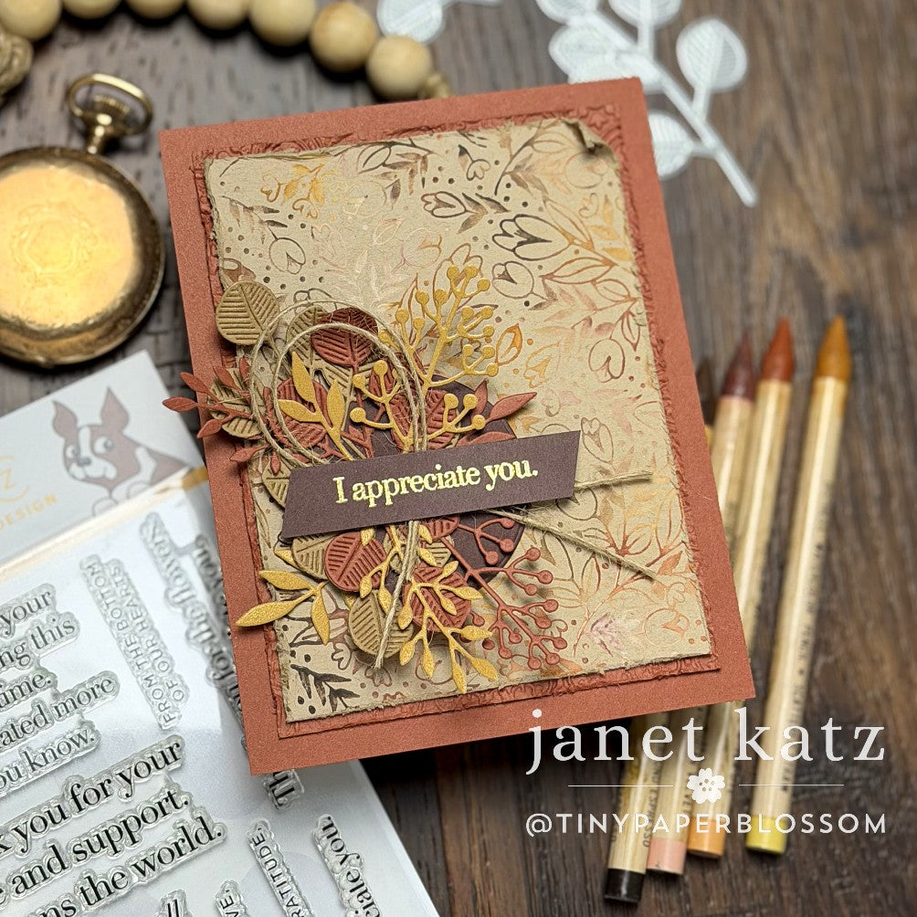 CZ Design Clear Stamps Bereavement Thank Yous cz3101c In My Heart Appreciate You Card | color-code:ALT01
