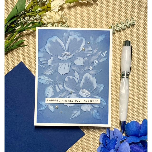 CZ Design Clear Stamps Bereavement Thank Yous cz3101c In My Heart Blue Appreciate You Card