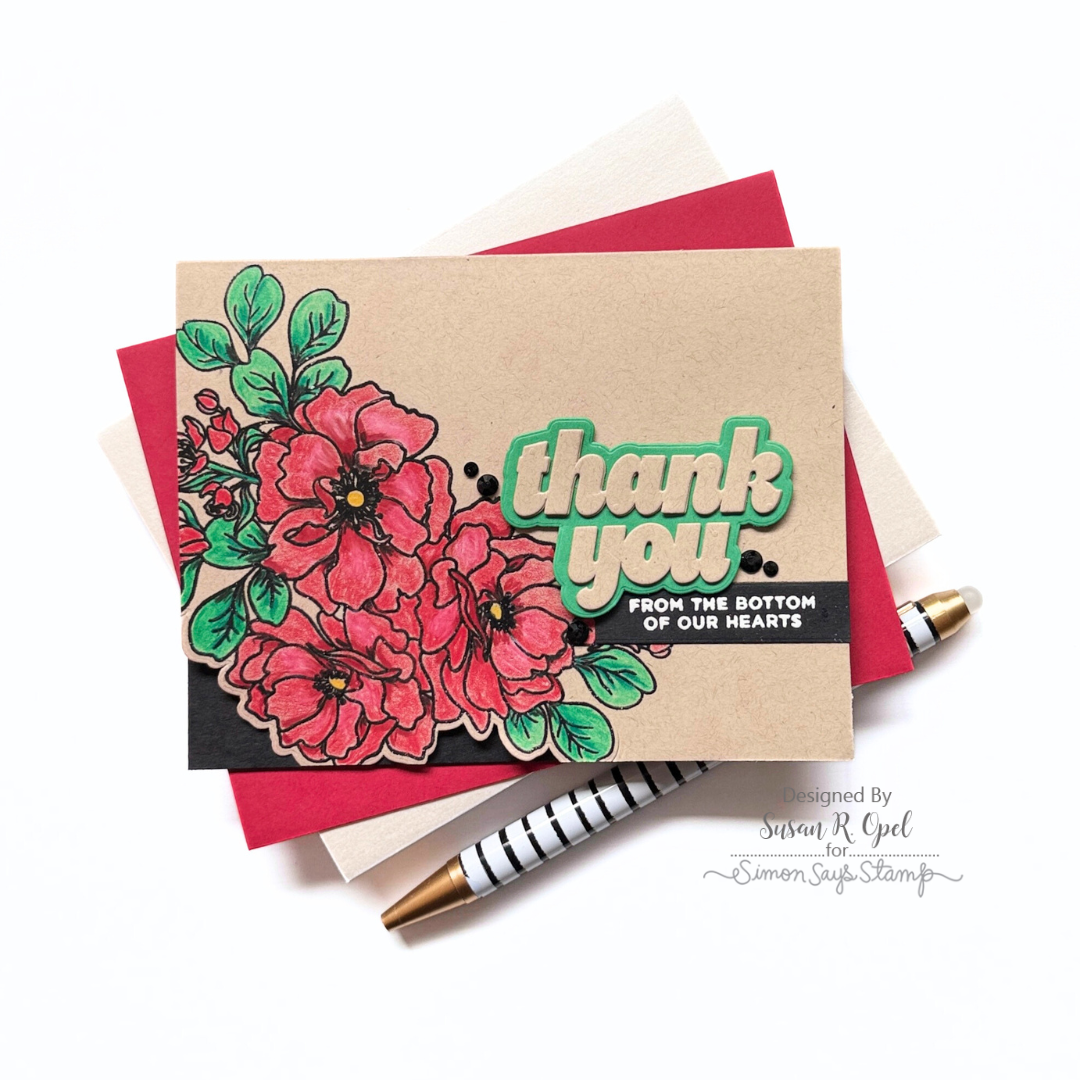 CZ Design Clear Stamps Bereavement Thank Yous cz3101c In My Heart Susan R. Opel Thank You Card