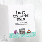 CZ Design Clear Stamps Best Teacher Ever cz295c Every Happiness Cathy Zielske Card Interior