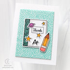 CZ Design Clear Stamps Best Teacher Ever cz295c Every Happiness Cathy Zielske Thanks School Card