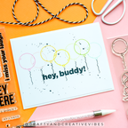 CZ Design Clear Stamps Classic Friendship cz294c Always There Hey, Buddy Card Amanda Fitterer